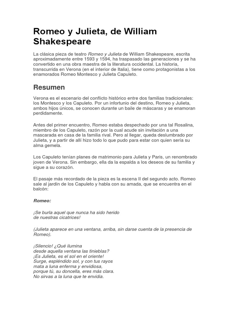 Romeo y Julieta y Divina Comedia | PDF | Divina Comedia | Romeo y Julieta