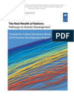UNDP 2010 Human Development Report FAQs embargoed