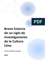 Breve historia de la Cultura Lima