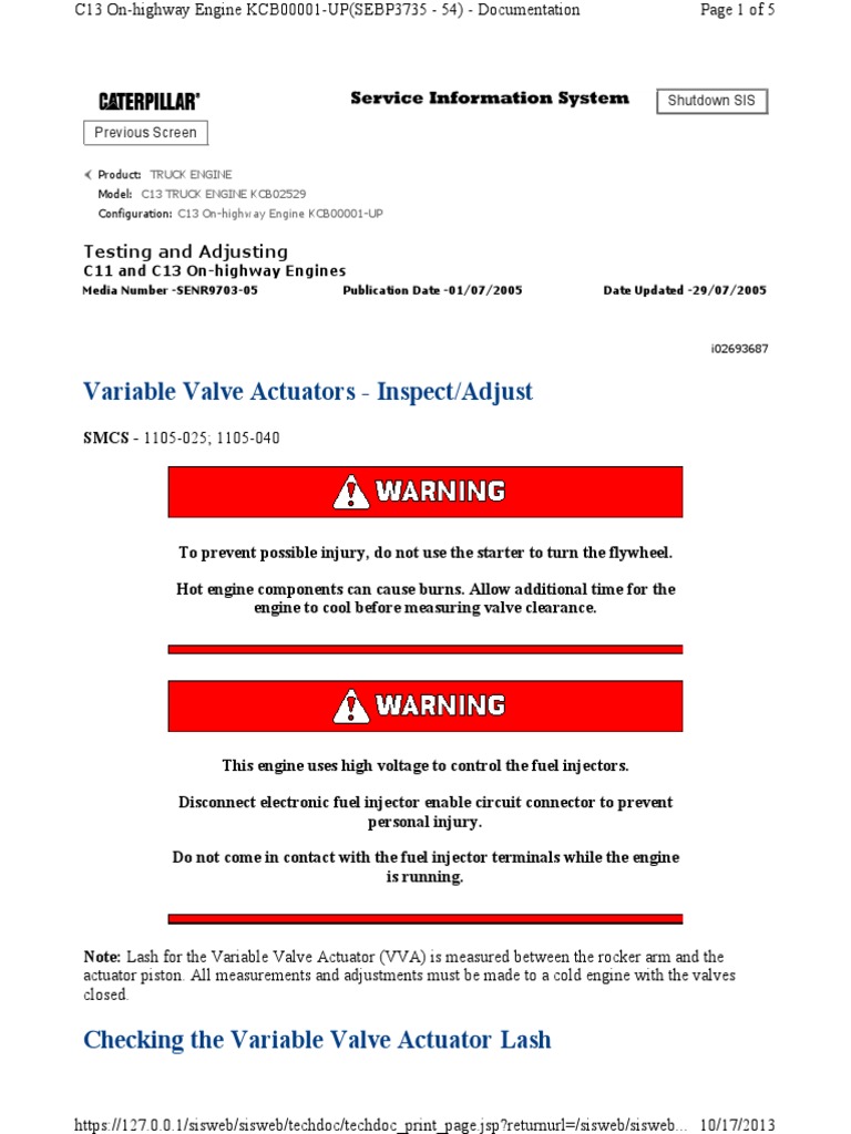 Valve Actuators C13 PDF Valve Piston