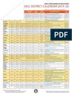 2019 District Calender