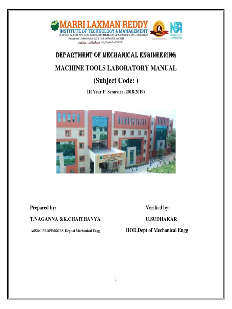 Machine Tools Lab PDF Grinding (Abrasive Cutting) Machining