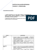 Rúbrica Holística Evaluación Integrada