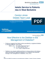 Dietitians' Role in Managing Diabetes in West Berkshire