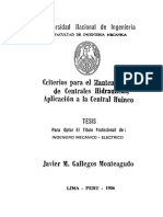 1986 Criterio Para El Mantenimiento de Centrales Hidraulicas-Aplicación Central de Huinco