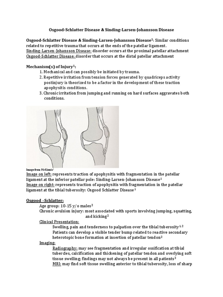 Osgood Schlatter and SLJ Disease | PDF | Musculoskeletal Disorders ...