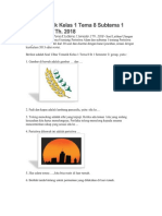 Soal Tematik Kelas 1 Tema 8 Subtema 1234 Semester 2 TH