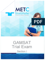GAMSAT Trial Test