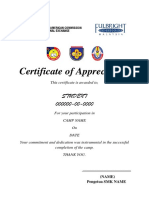 English Camp Certificate STUDENT