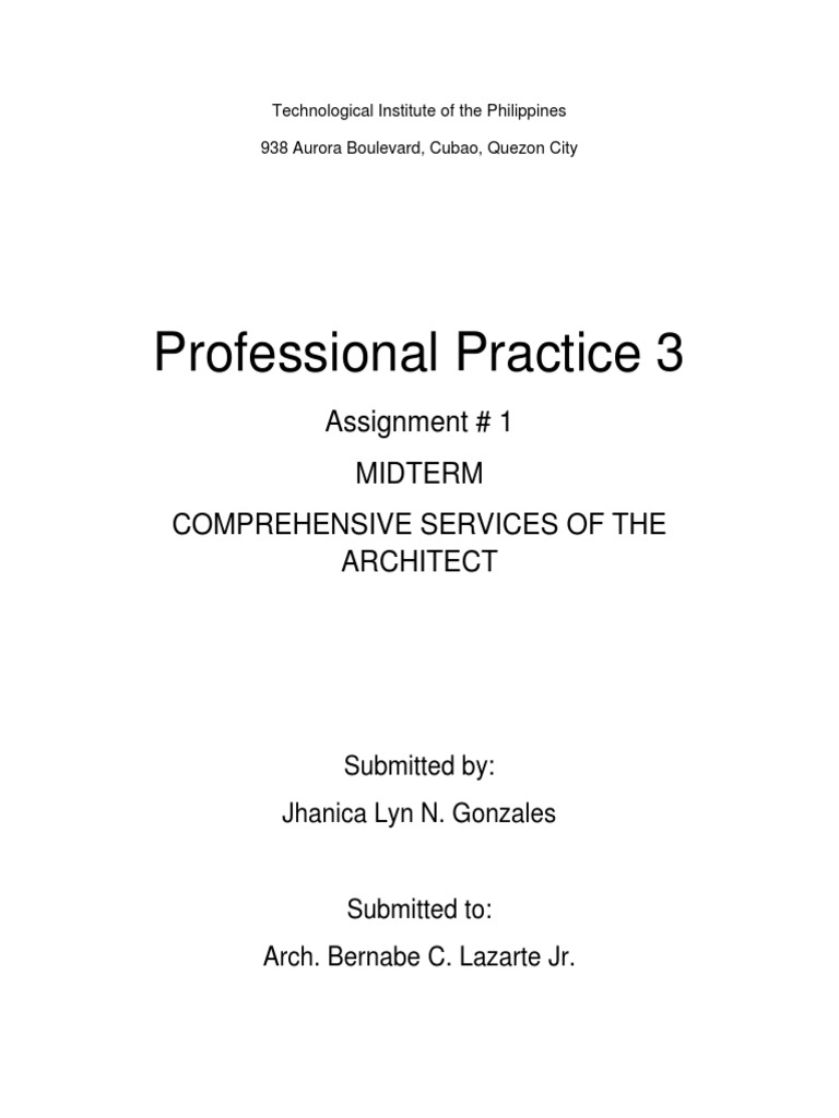 Comprehensive Architectural Services Overview | PDF | Construction ...
