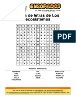 Sopa de Letras de Los Ecosistemas