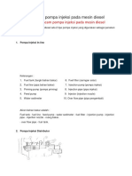 MACAM POMPA INJEKSI MESIN DIESEL