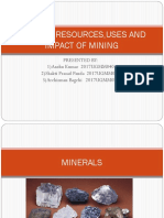 Mineral Resources, Uses and Impact of Mining