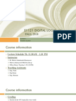E1121 Digital Logic (A) : FALL 2018