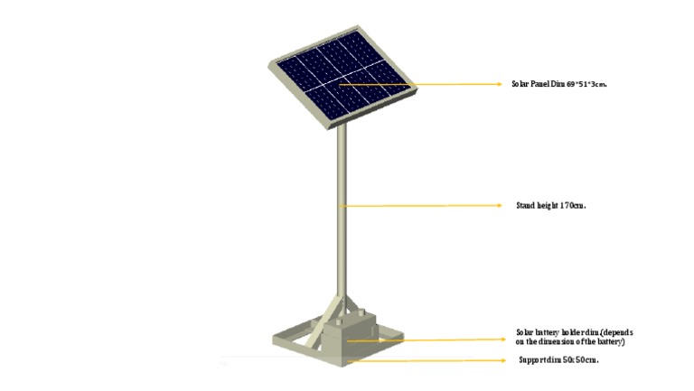 Solar Panel and Stand Dimensions Guide | PDF