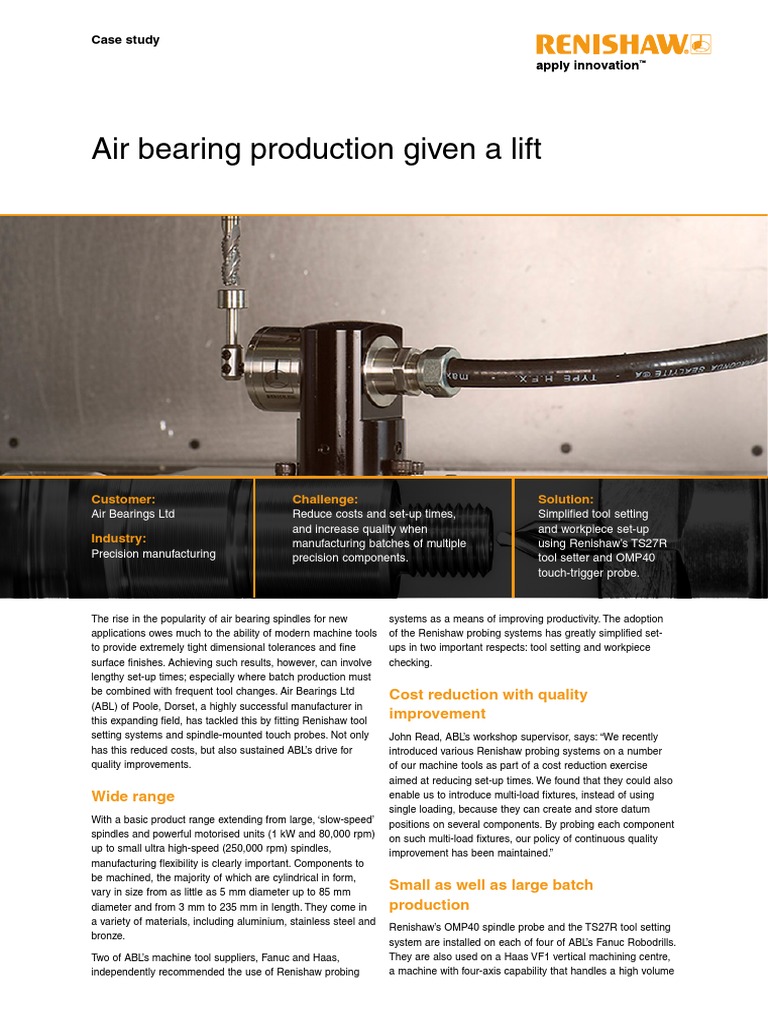 Air Bearings PDF Machining Economic Sectors