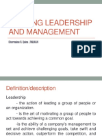 Nursing Leadership and Management2018