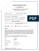 Standard Operating Procedures: Type of SOP: Purpose