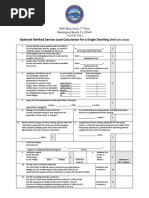 Optional Method Service Load Calculation For A Single Dwelling Unit