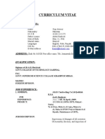 Curriculum Vitae: Personal Detail