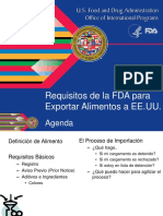 Requisitos de la FDA para exportar alimentos a EEUU