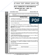 Jee Main - Part Test-8!10!12-2018 - Paper-1 - PKK & Pam