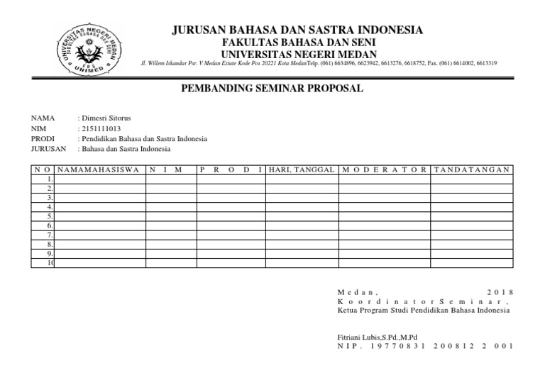 Pembanding Proposal Seminar 2018 | PDF