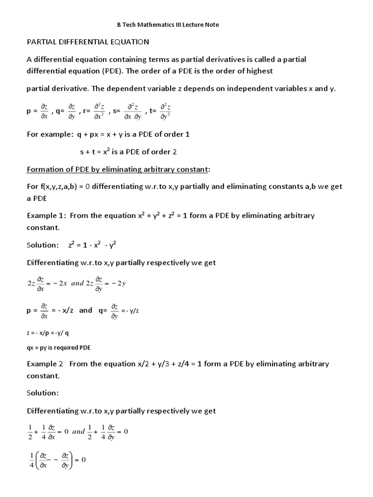 Lecture Pdf Pdf Partial Differential Equation Tension Physics