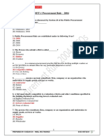 Public Procurement Rule - 2004 MCQ's