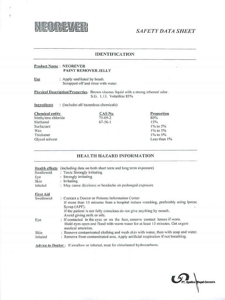 Msds Neo Rever | PDF