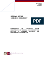 16 Notification For Clinical Research or Performance Evaluation