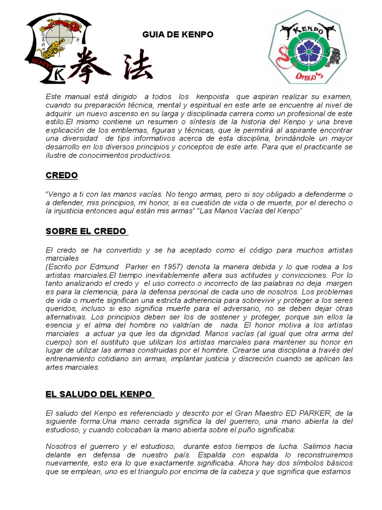 Guía Esencial del Kenpo Karate | PDF | Kárate | Color