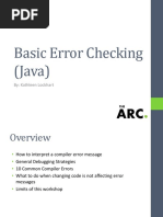 Error Checking in Java