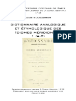 Louis BOUCOIRAN - Dictionnaire Analogique Et Tymologique Des Idiomes M Ridionaux 1 (A-C) PDF