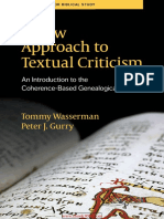 A New Approach To Textual Criticism An Introduction To The Coherence-Based Genealogical Method