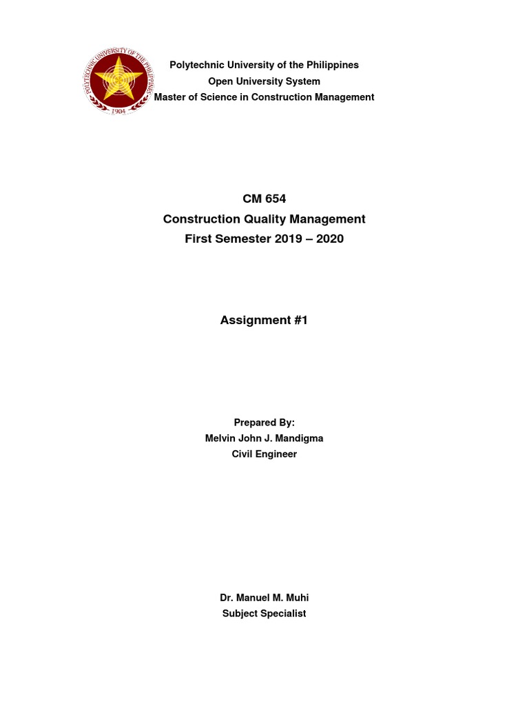 Assignment No. 1 - CM 654 FINAL | PDF | Building Information Modeling ...