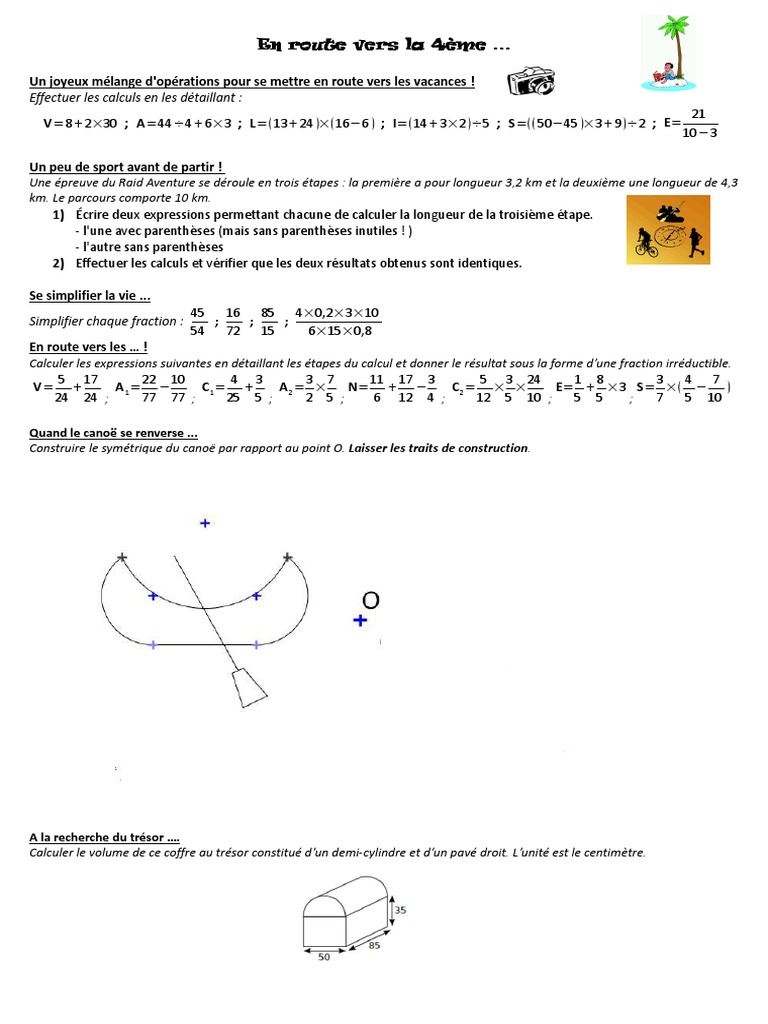 Correction DM Maths 5ème 2024 | PDF | Triangle | Géométrie