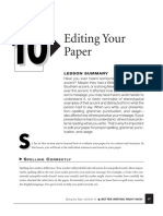 Editing Your Paper: Lesson