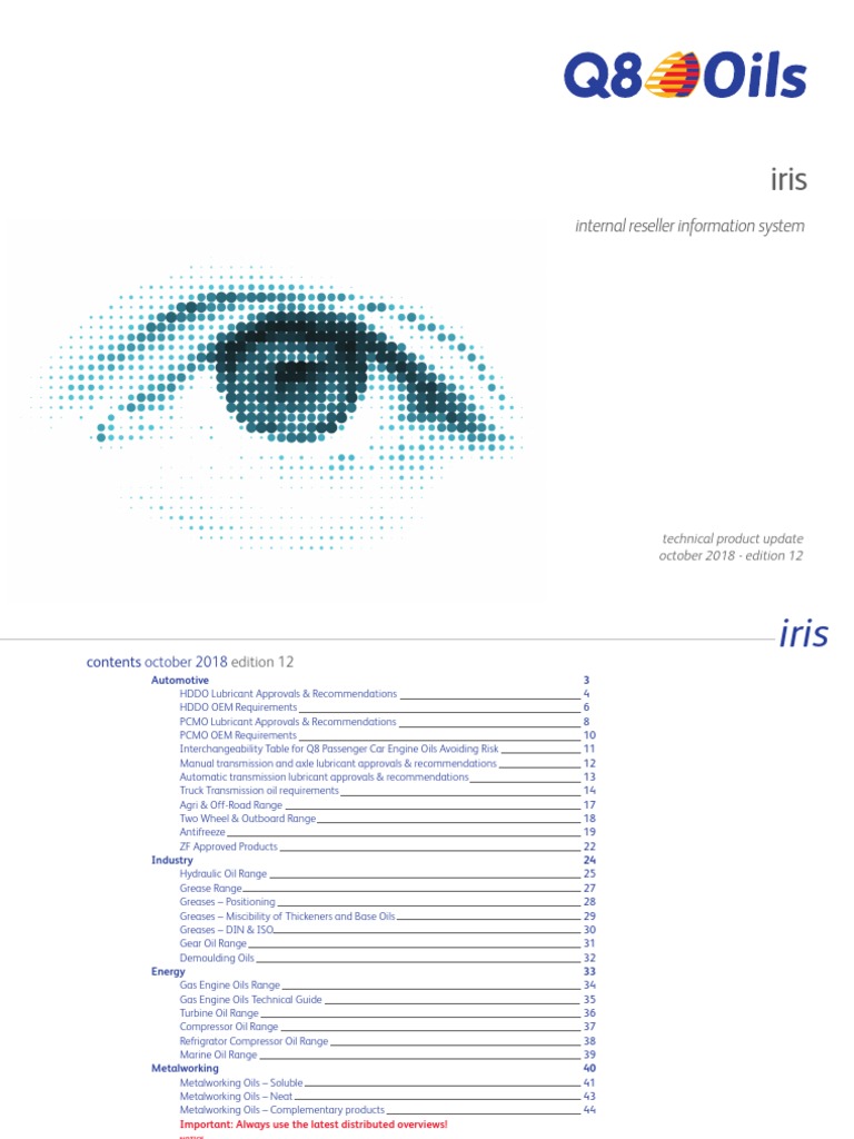 IRIS Technical Product Update 12 (October 2018 En) HR PDF Motor