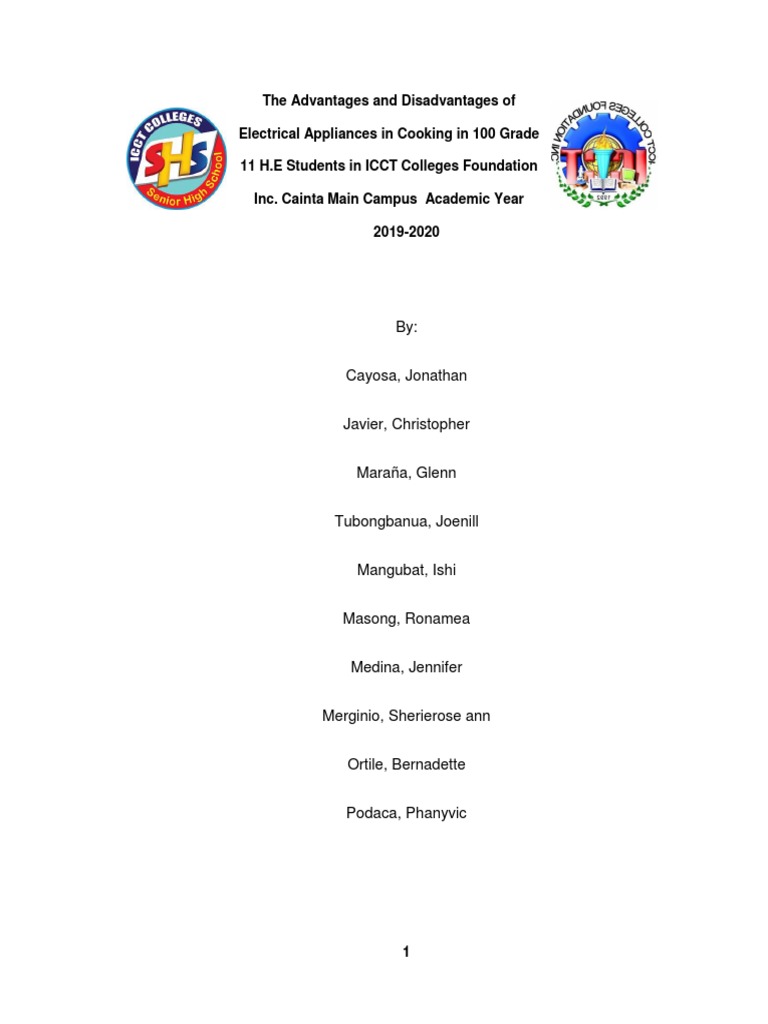 The Advantages and Disadvantages of Electrical Appliances in Cooking in