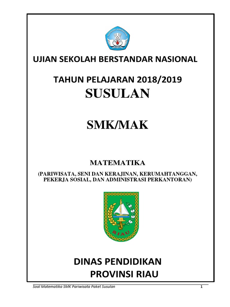 Soal Matematika Pariwisata