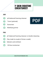 Oily Skin Skincare Routine Cheatsheet