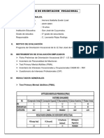 Informe Orientación Vocacional