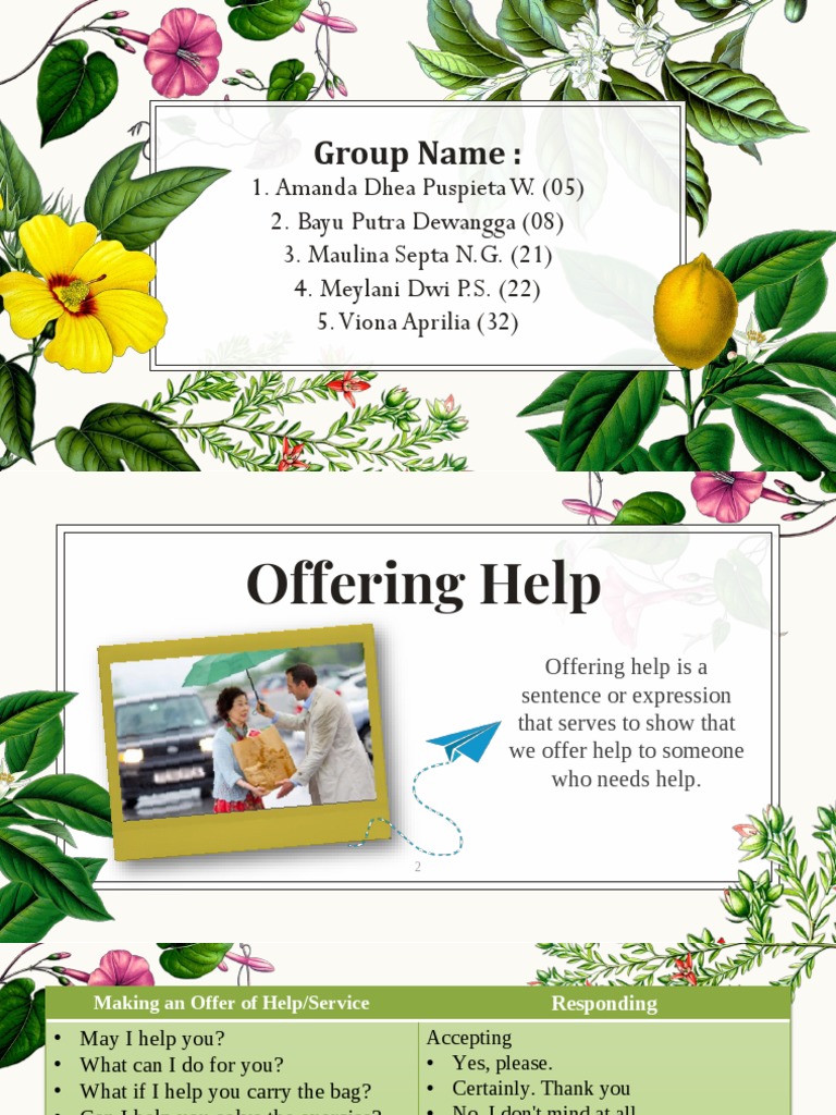 Offering Help | PDF | Self-Improvement