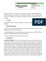 Procedimiento para Reportar e Investigar Accidentes de Trabajo