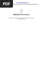 Restful Web Services: A Seminar Report On