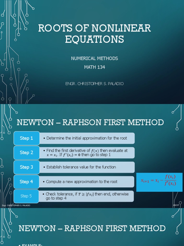 Lecture 2 - Roots of Nonlinear | PDF | Polynomial | Theoretical ...