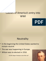 Causes of America's Entry Into WWI