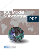 ICC Model Subcontract ICC Model Back-To-back (