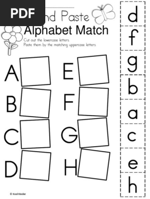 Spring Alphabet Match Cut Paste